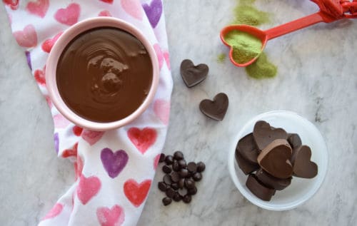 Matcha Chocolate Hearts