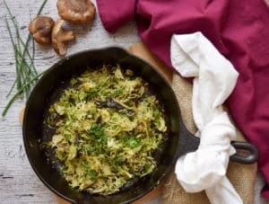 Shiitake Sauteed Brussels Sprouts