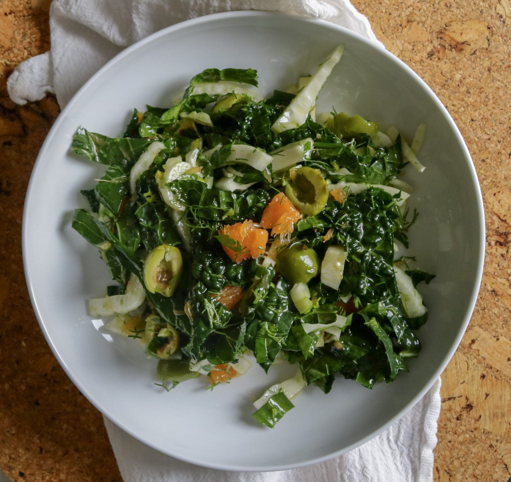 Shaved Fennel and Kale Salad with Orange Vinaigrette Drizzle Kitchen