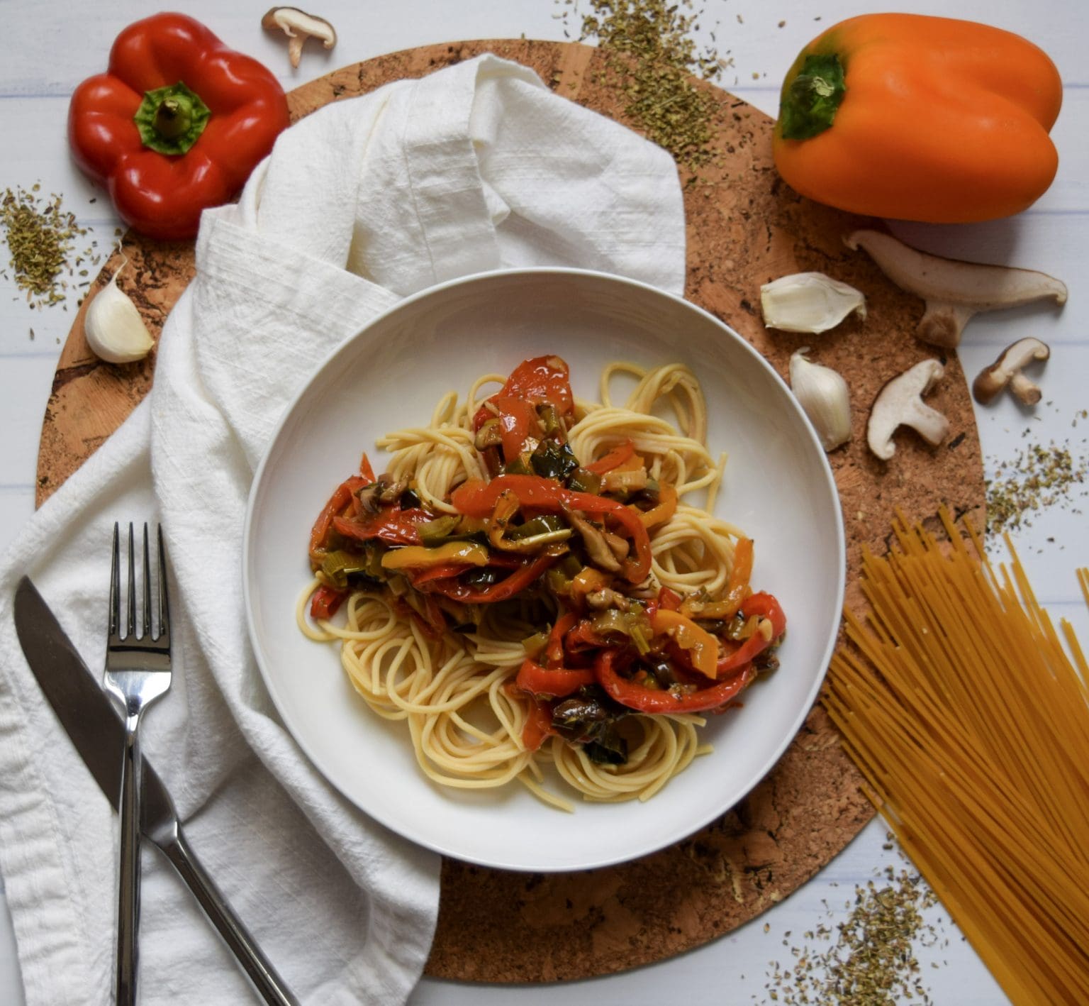 Quick Braised Sweet Pepper Pasta Drizzle Kitchen