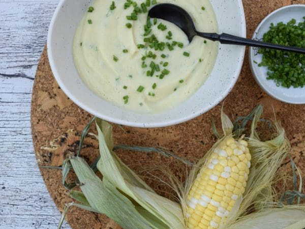 The Best Dairy Free, Creamy Cauliflower-Corn Soup