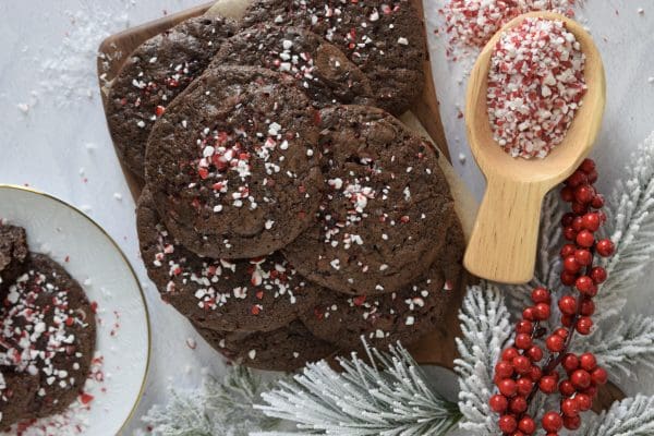 The Easiest Brownie Mix Peppermint Crinkles