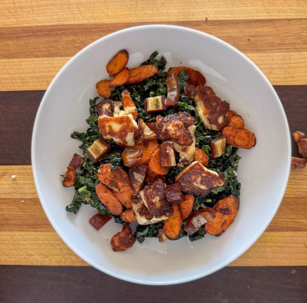 Roasted Carrot and Halloumi Salad